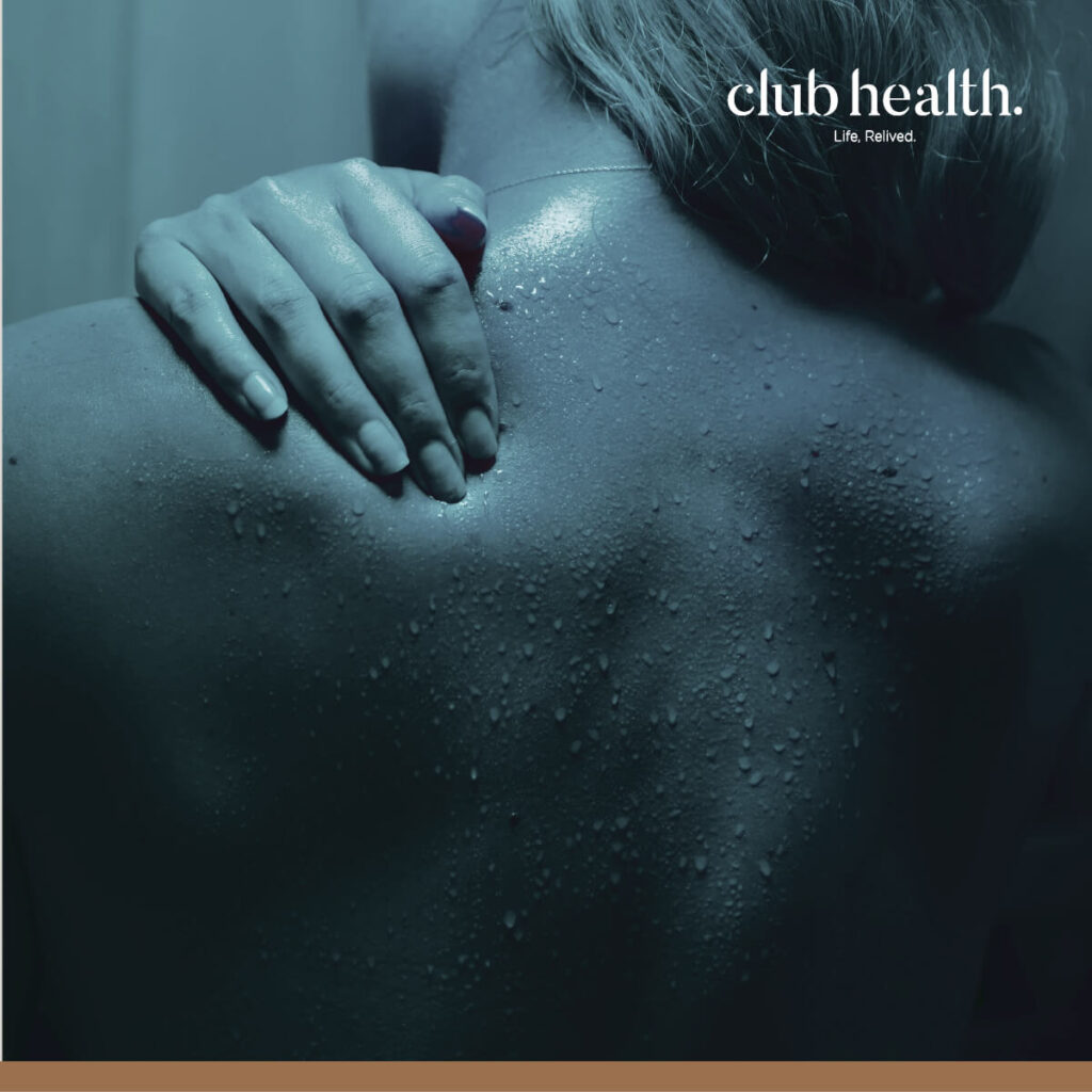 woman in infrared sauna